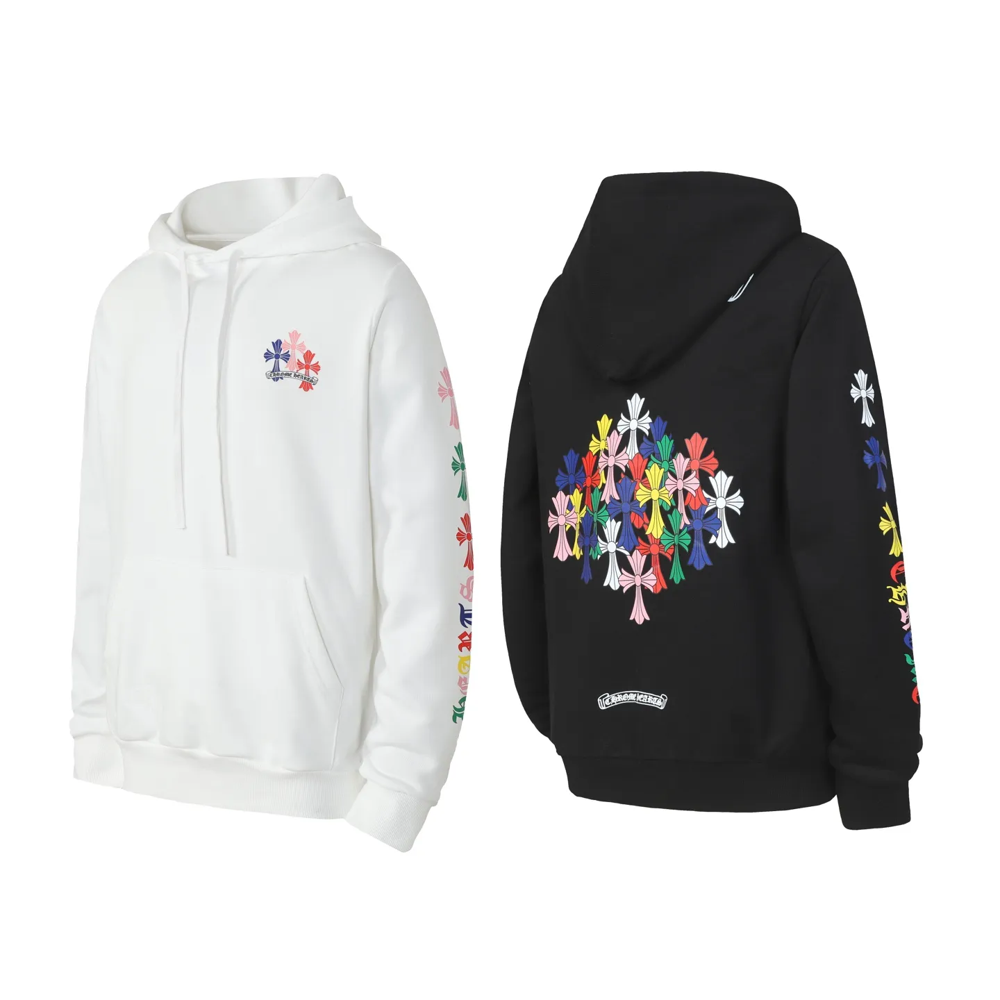 P240 Jingpao quantity model, please do not place an order if you are pursuing quality -Chrome Hearts/Chrome Hearts Colorful🌈Horseshoe Sanskrit printed hooded sweatshirt -High weight, high density and high quality. The wool is soft, delicate and skin-friendly. It feels soft and silky. It has excellent warmth and skin-friendly properties. -Size: S M L XL